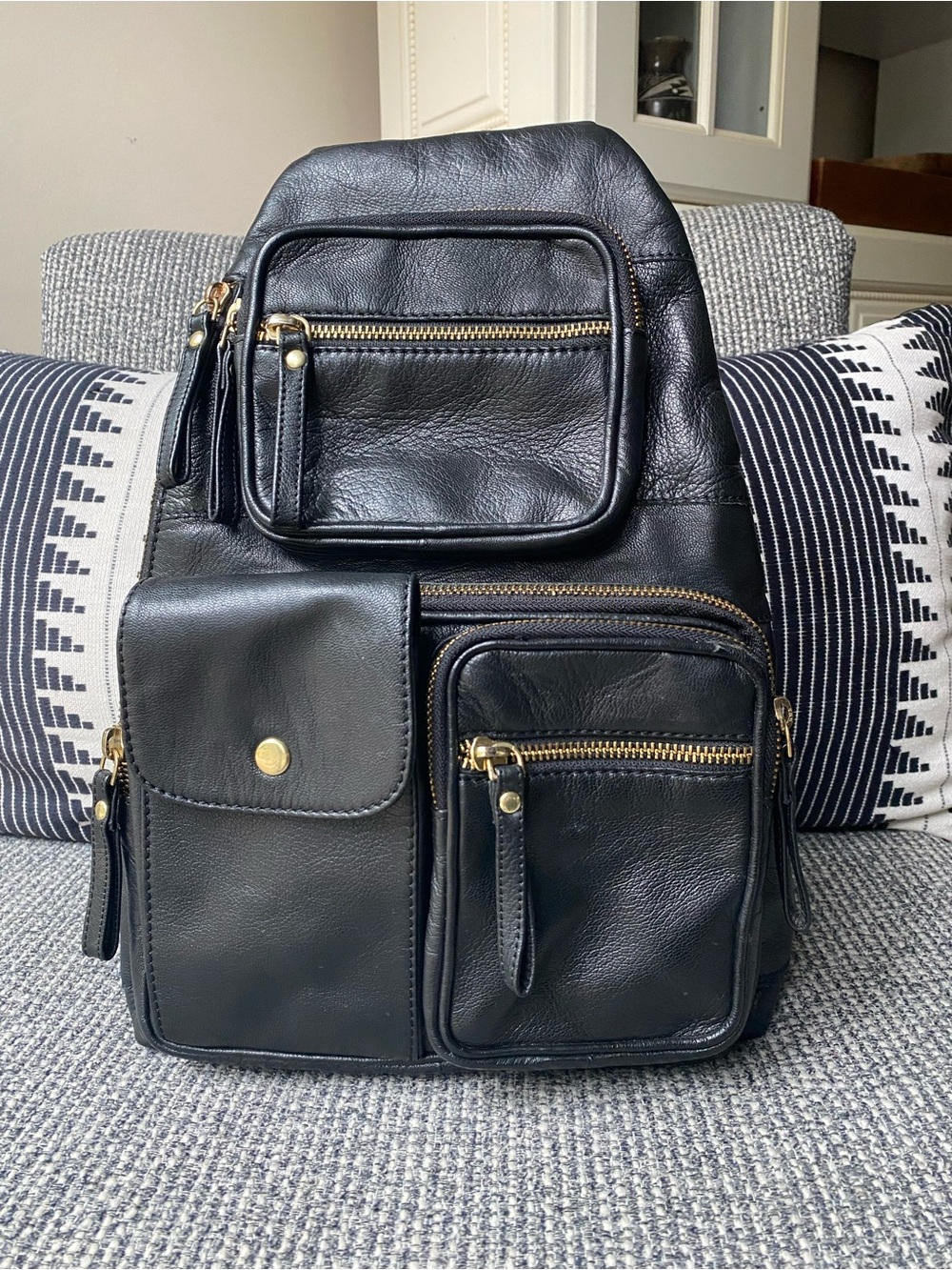 Leather Biker Backpack